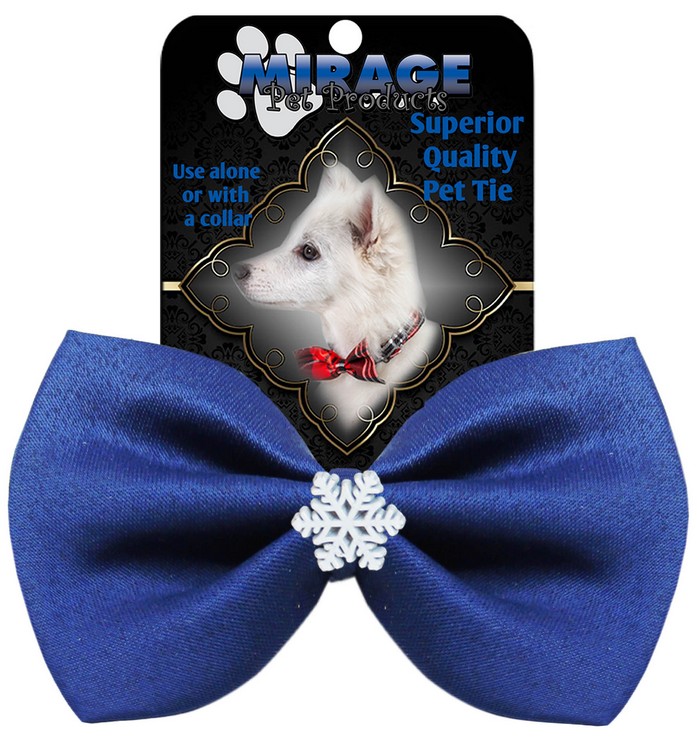 Snowflake Widget Pet Bowtie Blue